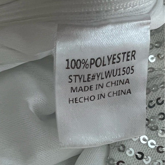 Clothes White Top with Sequined Slacks - Picture 10 of 11